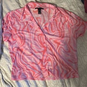 Sheer Forever 21 Button up top.